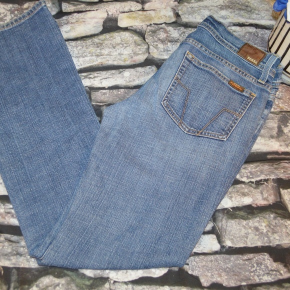 Fossil Women's Blue Boot Cut Jeans Size 28 - Picture 8 of 8